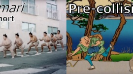 Bezpieczeństwo czynne i sumo – co mają wspólnego? LIFESTYLE, Motoryzacja - Trening zawodników sumo na ulicach miasta nie należy do rzeczy zwyczajnych. Widok grupy japońskich zapaśników odzianych w tradycyjne skąpe stroje, których Toyota wysłała na ulice Hollywood, zadziwił nawet mieszkańców światowej stolicy fantazji, którzy niejedno już widzieli.