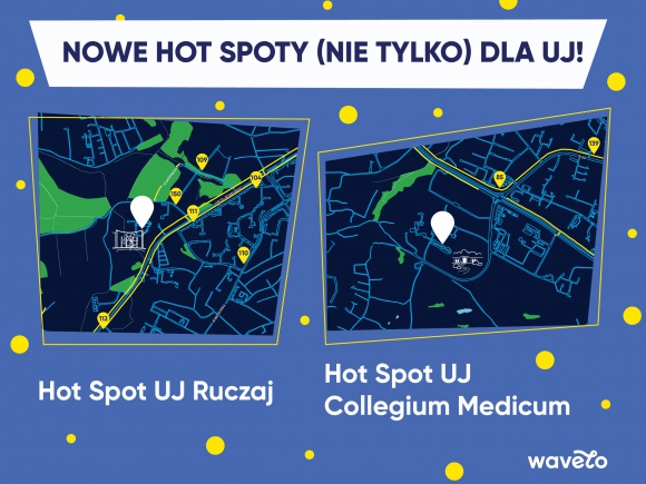Wavelo na Kampusie i przy Collegium Medicum. Dwa nowe hot-spoty dla UJ!