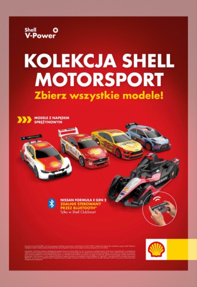 Kolekcja Shell Motorsport LIFESTYLE, Motoryzacja - Kolekcja Shell Motorsport to okazja do zdobycia wymarzonego modelu auta wyścigowego. Każdy kierowca, który zatankuje określoną ilość paliwa na stacji Shell, będzie mógł kupić po cenie promocyjnej m.in. zdalnie sterowany Nissan Formuły E GEN 2.